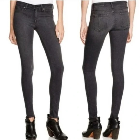 rag & bone Denim - Rag & bone Legging in Premier Charcoal Gray Wash Size 25